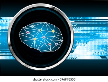 Abstract digital brain, technology concept background vector, Circuit board texture