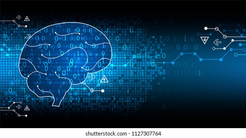 Abstract digital brain,technology concept. Vector