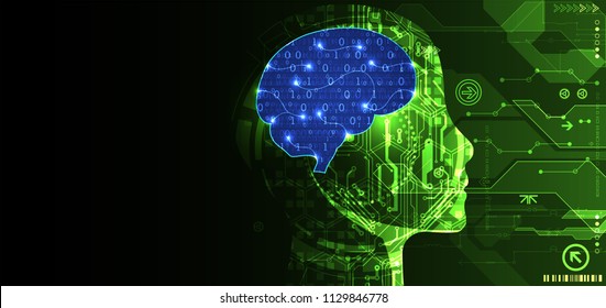 Abstract digital brain,technology concept. Vector