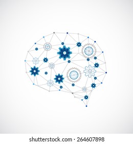 Abstract digital brain,technology concept. Vector