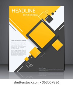 Abstract digital business brochure flyer, geometric design with 