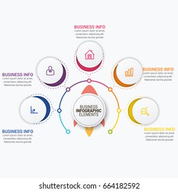 Abstract Digital Business Infographic
