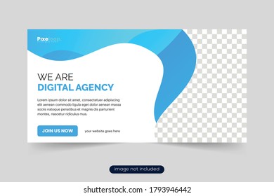 Abstract digital business marketing web banner template 