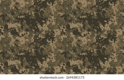 Abstractas patrón de camuflaje digital.  Los tonos terrosos se combinan a la perfección para aplicaciones de diseño versátiles.  Perfecto para fondos, texturas o proyectos de temática militar.