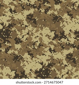 Abstractas patrón de camuflaje digital.  Los tonos terrosos se mezclan a la perfección para un diseño versátil. Ideal para fondos, textiles o proyectos de temática militar.