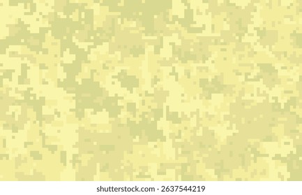 Abstract digital camouflage pattern in muted yellow tones.  Perfect for backgrounds, textures, or website designs needing a subtle yet visually interesting element.