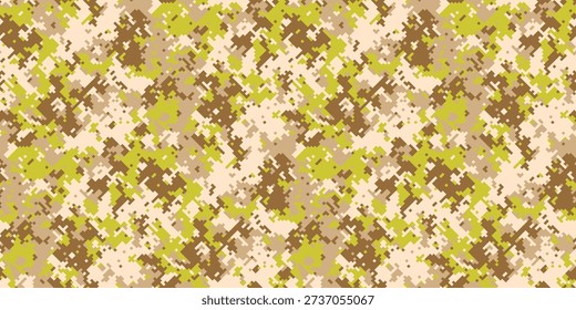Abstract digital camouflage pattern in muted earth tones.  Perfect for backgrounds, textiles, or militarythemed designs.