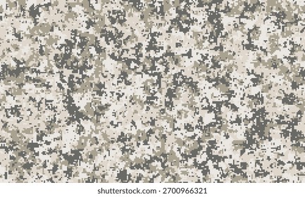 Abstractas patrón de camuflaje digital. Los tonos tierra neutros crean una textura perfecta ideal para fondos, textiles y diseños de temática militar.