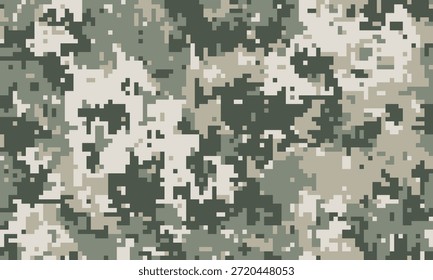 Abstractas patrón de camuflaje digital.  Perfecto para fondos, textiles o diseños de temática militar.  La textura pixelada crea una sensación de ocultación y misterio.