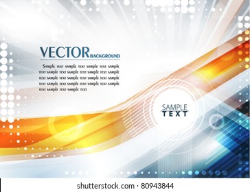 Abstract digital card with lighting effect. Vector