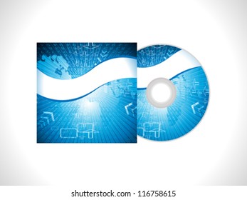 abstract digital cd cover background vector illustration