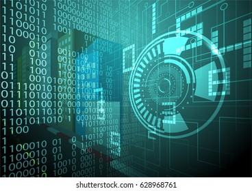 Abstract digital circcle concept design vector technology theme