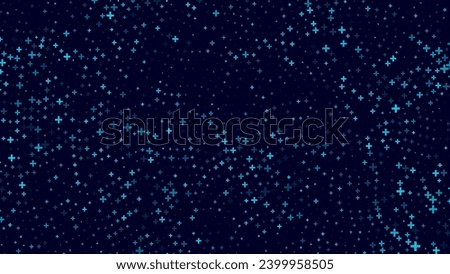 Abstract Digital Circles of Mathematical Plus Symbols Pattern. Futuristic Circular Sound Wave. Big Data Visualization. Math Design Elements Background. Medical Tech Background. Vector Illustration.