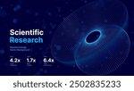 Abstract Digital Circles of Particles. Futuristic Circular Business Data Graph. Big Data Visualization. Crypto Currency Blockchain Invest Statistics Analysis Concept. Vector Illustration.