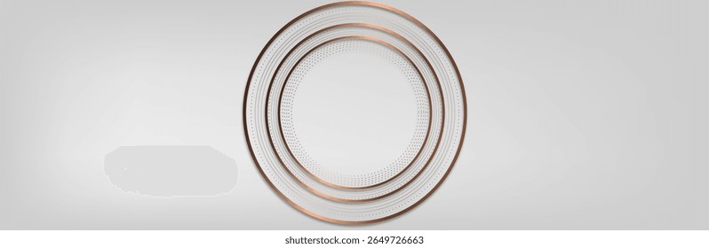 Abstract Digital Circles of Particles. Futuristic Circular Sound Wave. Big Data Visualization.
3D Virtual Space VR Cyberspace. Crypto Currency Blockchain Concept. Vector Illustration.brown background 