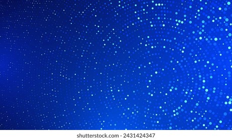 Abstract Digital Circles of Particles with Noise. Futuristic Circular Sound Wave. Big Data Visualization. 3D Virtual Space VR Cyberspace. Crypto Currency Concept. Vector Illustration.