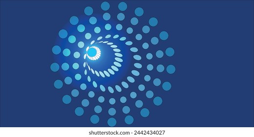 Abstract Digital Circles of Particles with Noise. Futuristic Circular Sound Wave. Big Data Visualization. 3D Virtual Space VR Cyberspace. Crypto Currency Concept. Vector Illustration.