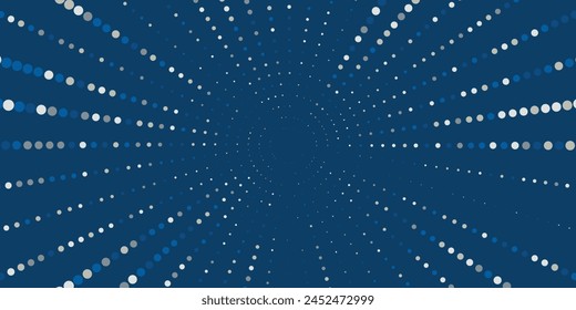 Abstract Digital Circles of Particles with Noise. Futuristic Circular Sound Wave. Big Data Visualization