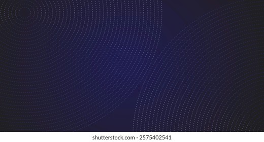 Abstract Digital Circles of Particles with Noise. Futuristic Circular Sound Wave. Big Data Visualization. 3D Virtual Space VR Cyberspace. Crypto Currency Concept. Vector Illustration.