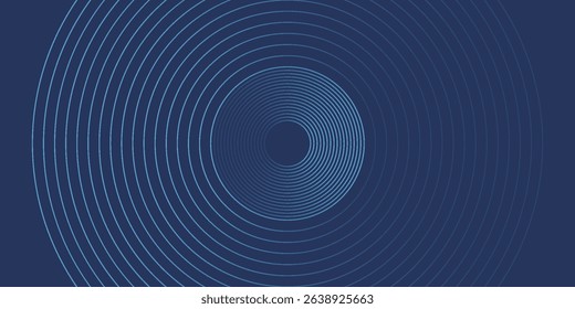 Abstract Digital Circles of Particles with Noise. Futuristic Circular Sound Wave. Big Data Visualization. 3D Virtual Space VR Cyberspace. Crypto Currency Concept. Vector Illustration.