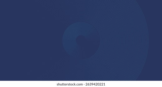 Abstract Digital Circles of Particles with Noise. Futuristic Circular Sound Wave. Big Data Visualization. 3D Virtual Space VR Cyberspace. Crypto Currency Concept. Vector Illustration.