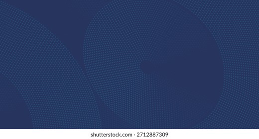 Abstract Digital Circles of Particles with Noise. Futuristic Circular Sound Wave. Big Data Visualization. 3D Virtual Space VR Cyberspace. Crypto Currency Concept. Vector Illustration.