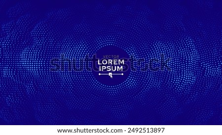 Abstract Digital Circles of Particles with Noise. Business or Science Background. Medical Research or Tech Innovation Online Webinar Presentation Event. Conference or Forum Banner Vector.