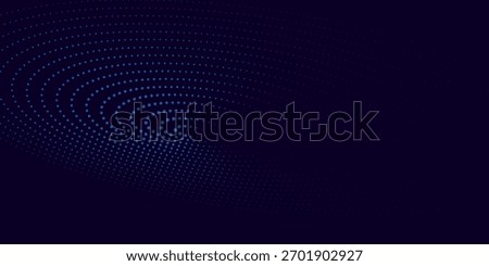 Abstract Digital Circles of Particles with Noise. Futuristic Circular Sound Wave. Big Data Visualization. 3D Virtual Space VR Cyberspace. Crypto Currency Concept. Vector Illustration.