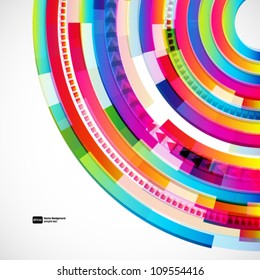 Abstract digital circles vector background