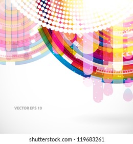 Abstract digital circles vector background