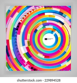 Abstract digital circles vector background