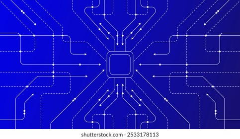 Fondo Abstractas del circuito digital, modelo del circuito de la placa base de la computadora, conveniente como elemento de diseño sobre la tecnología, los sistemas, las conexiones, los microprocesadores, el cyber, y el flujo de datos.