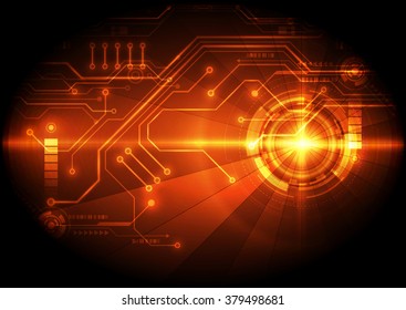 Abstract digital circuit technology background. Illustration Vector