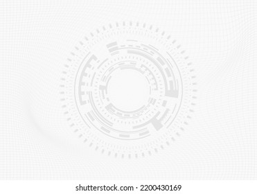 Abstract digital of clear gray futuristic interface on white paper template. Clear design for decorating background. Vector