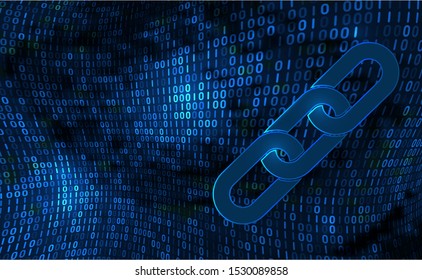 Abstract digital code visualization. Big data code representation. Stream of encoded data. Innovation binary code for global network technology