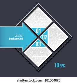 Abstract digital color background in style of paper graphics. Vector
