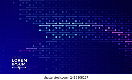 Abstract Digital Color Moving Lines Business or Science Background. Medical Research or Tech Innovation Online Webinar Presentation Event. Conference or Forum Vector Illustration Backdrop.