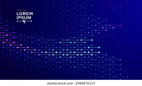 Abstract Digital Color Moving Lines Business or Science Background. Medical Research or Tech Innovation Online Webinar Presentation Event. Conference or Forum Vector Illustration Backdrop.