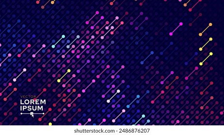 Abstract Digital Color Moving Lines Business or Science Background. Medical Research or Tech Innovation Online Webinar Presentation Event. Conference or Forum Vector Illustration Backdrop.