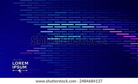 Abstract Digital Color Moving Lines Business or Science Background. Medical Research or Tech Innovation Online Webinar Presentation Event. Conference or Forum Vector Illustration Backdrop.