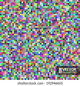 Abstract Digital Colorful Pixels Seamless Pattern Background. RGB EPS 10 Vector Illustration