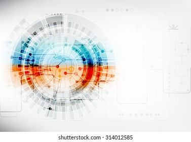 Abstract digital communication technology background. Vector illustration