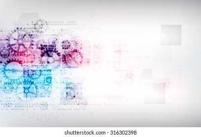 Abstract digital communication technology background. Vector illustration
