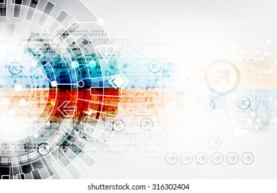 Abstract digital communication technology background. Vector illustration