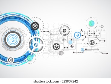 Abstract digital communication technology background. Vector illustration