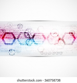 Abstract digital communication technology background. Vector illustration