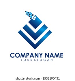 Abstract digital connection technology logo. Vector design elements for your company logo
