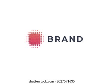 Resumen del logotipo de la tecnología de conexión digital. Diseño de alta tecnología simple. Icono vectorial moderno.