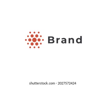 Abstract digital connection technology logo. Simple high tech design. Modern vector icon.