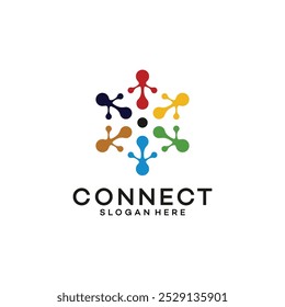 Abstract digital connection technology logo